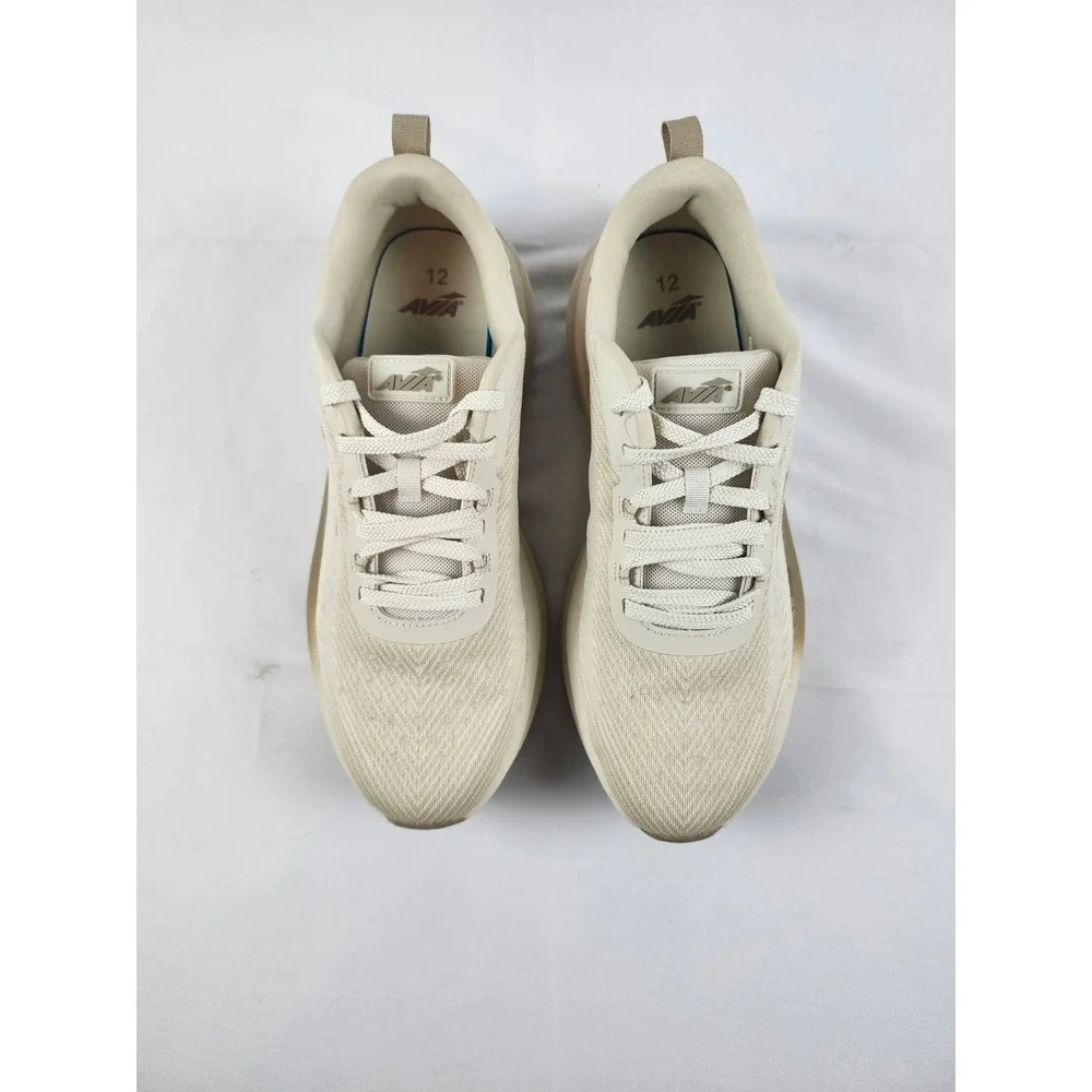 Avia Heighten Men size 12 Athletic Shoes Beige Tan Mesh Running Walking Sneakers